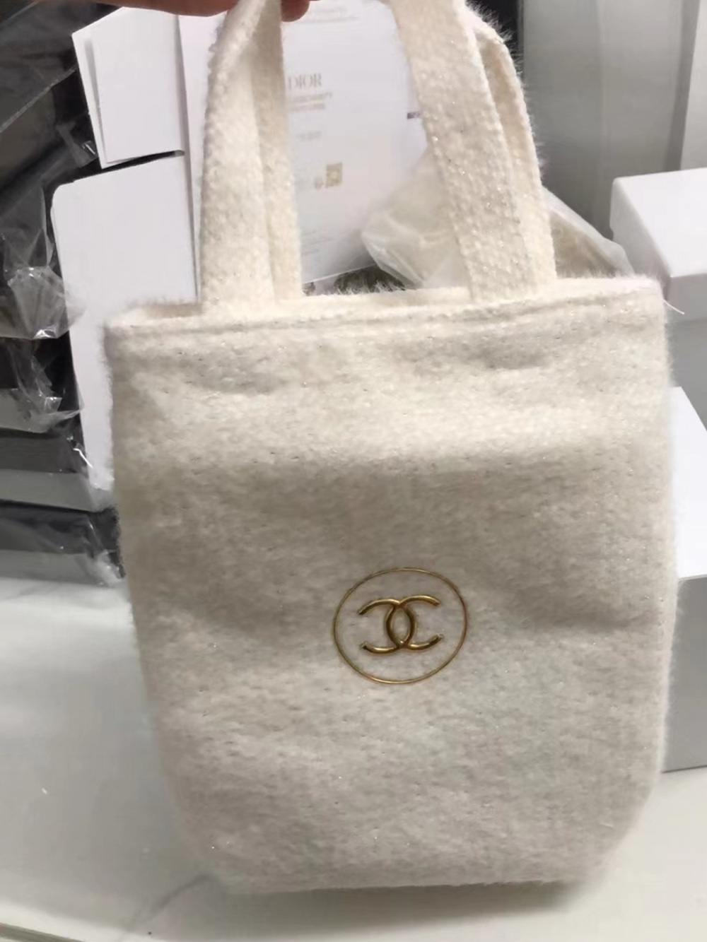Chanel beauty gift small tote